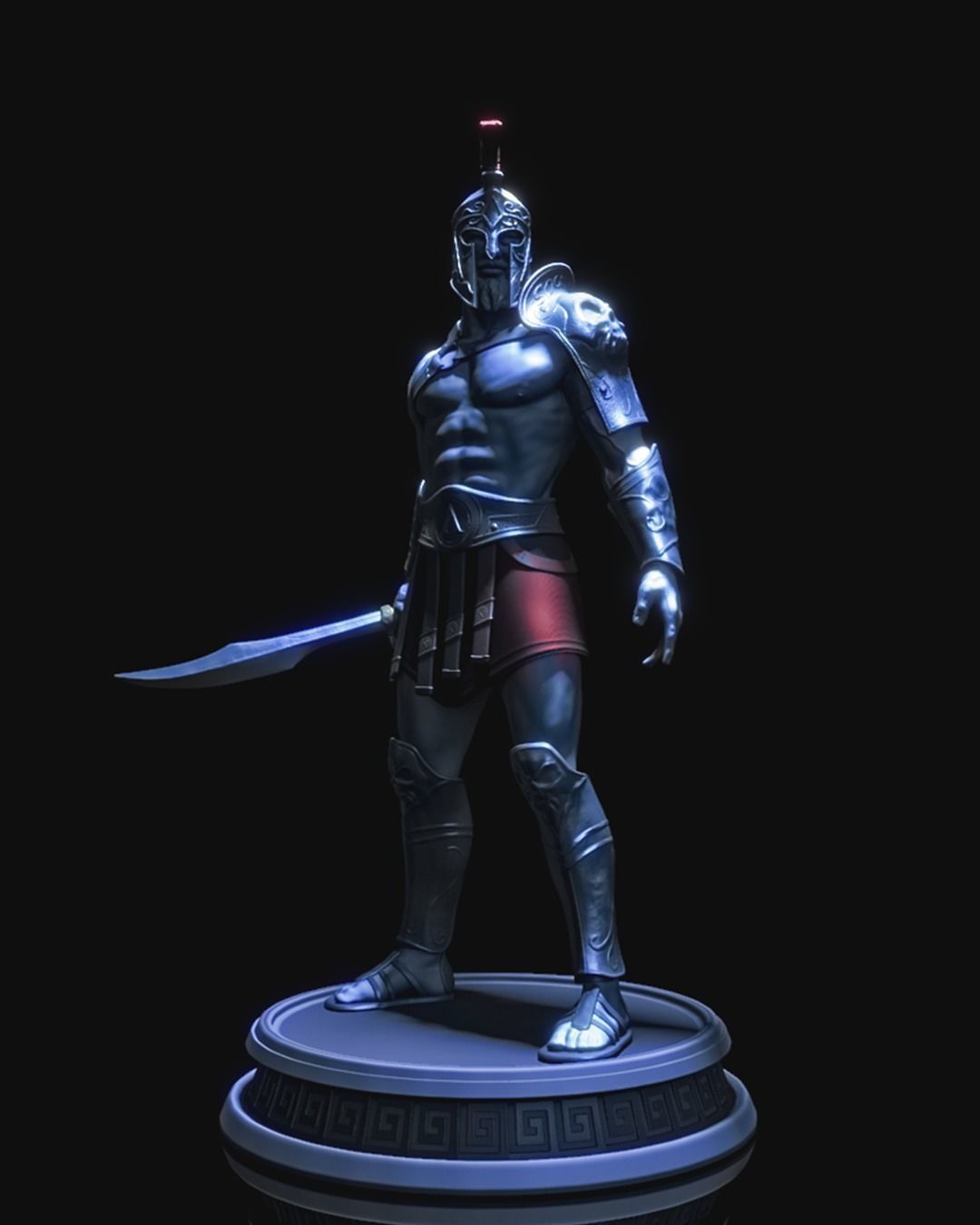 Spartan warrior 3D print model_4