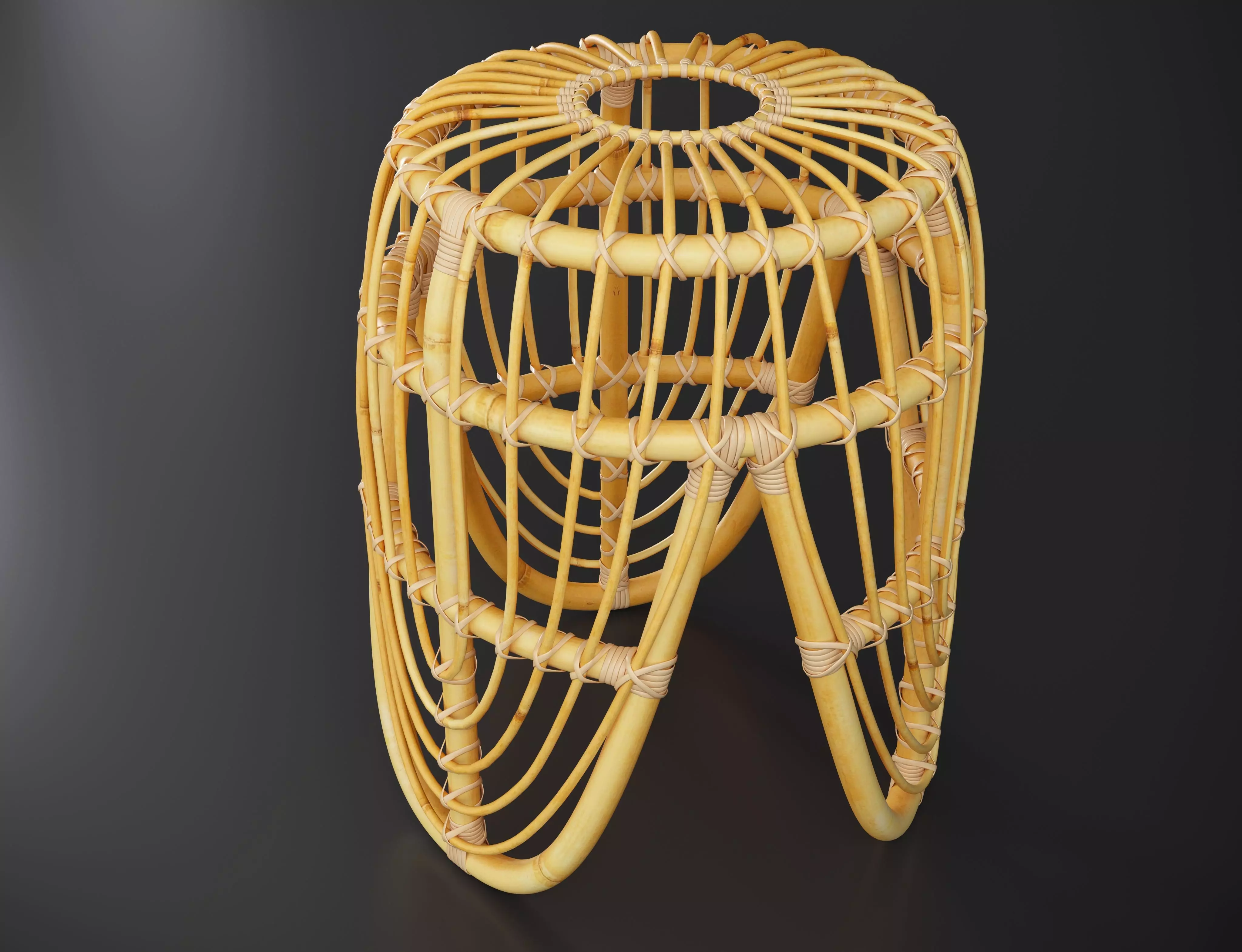 Chair bamboo Free 3D model