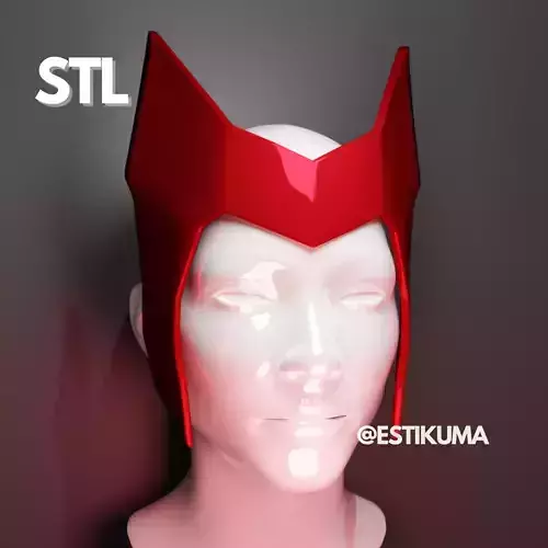 Scarlet Witch Comic Headpiece 3D File 3D print model