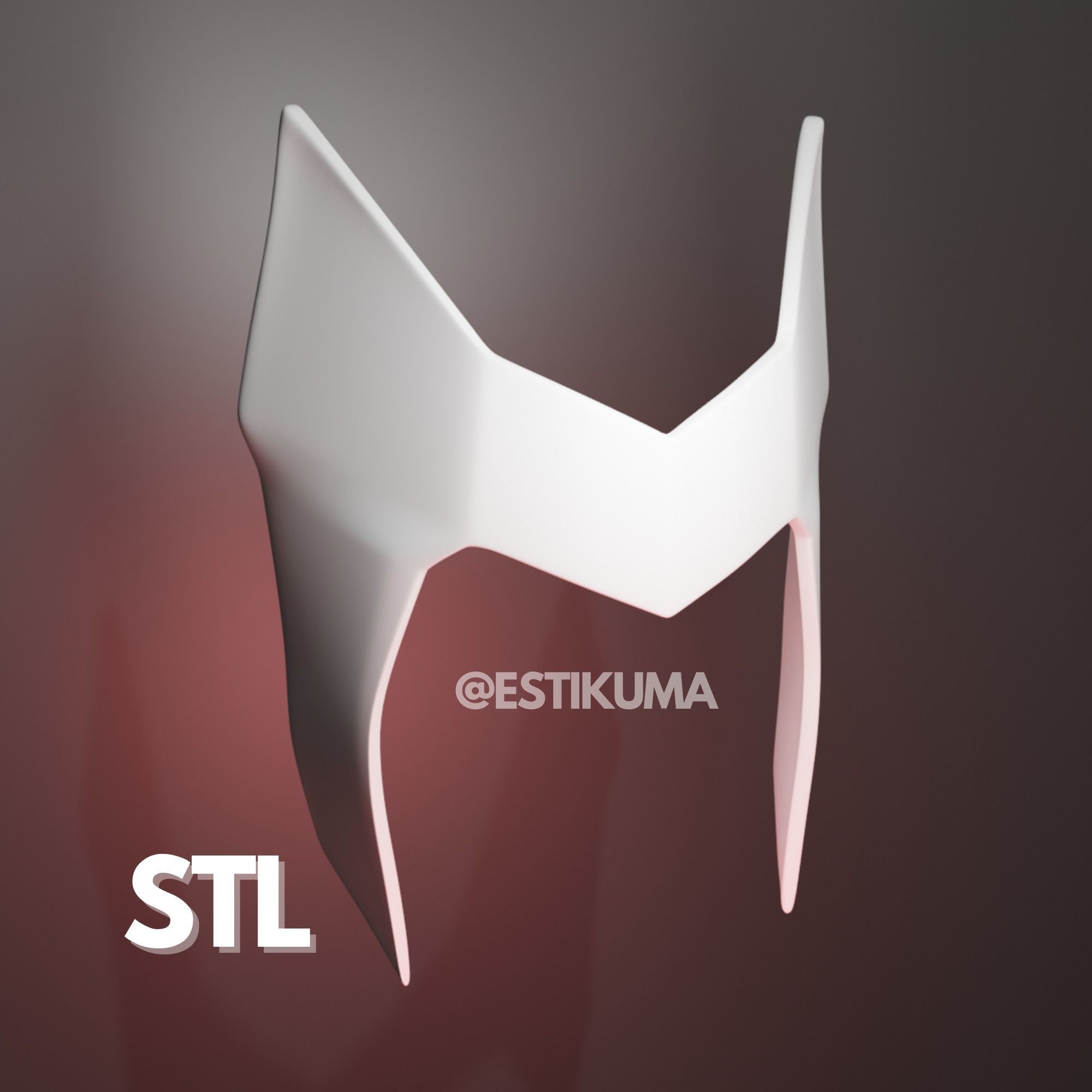 Scarlet Witch Comic Headpiece 3D File 3D print model_9