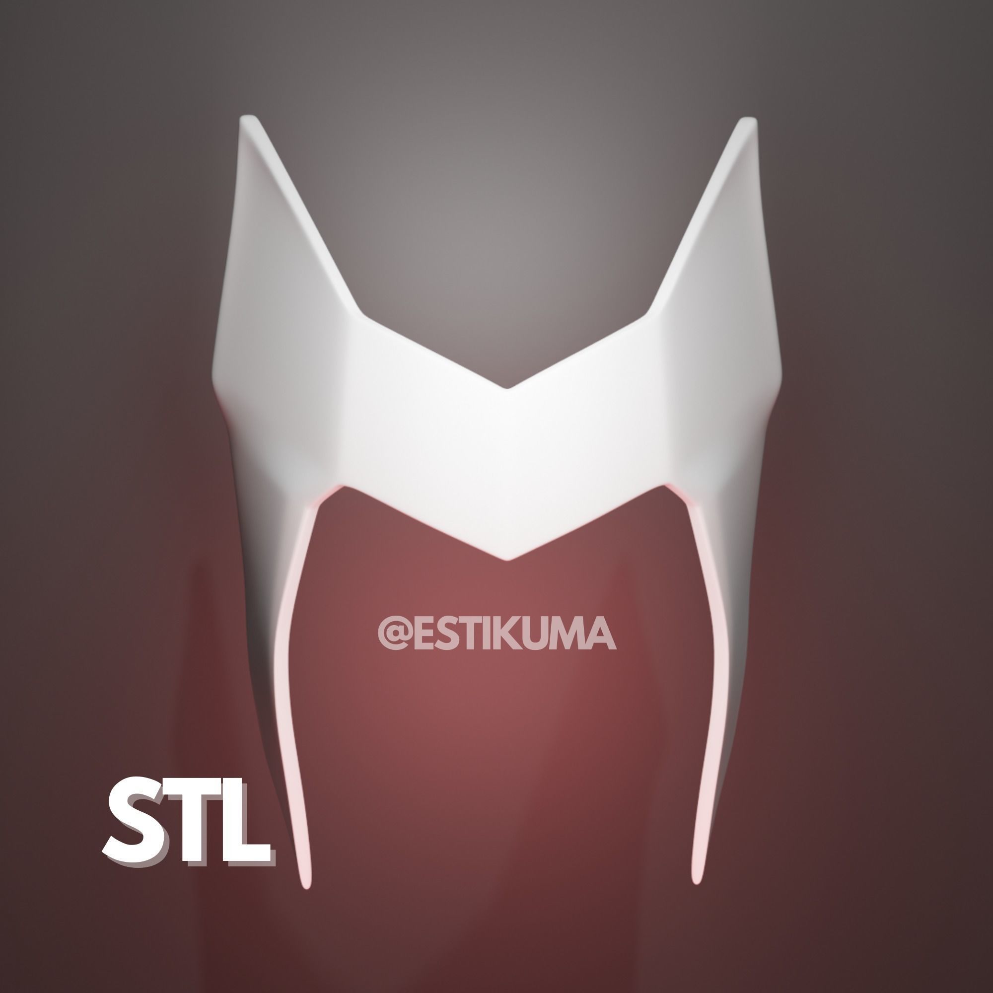 Scarlet Witch Comic Headpiece 3D File 3D print model_1