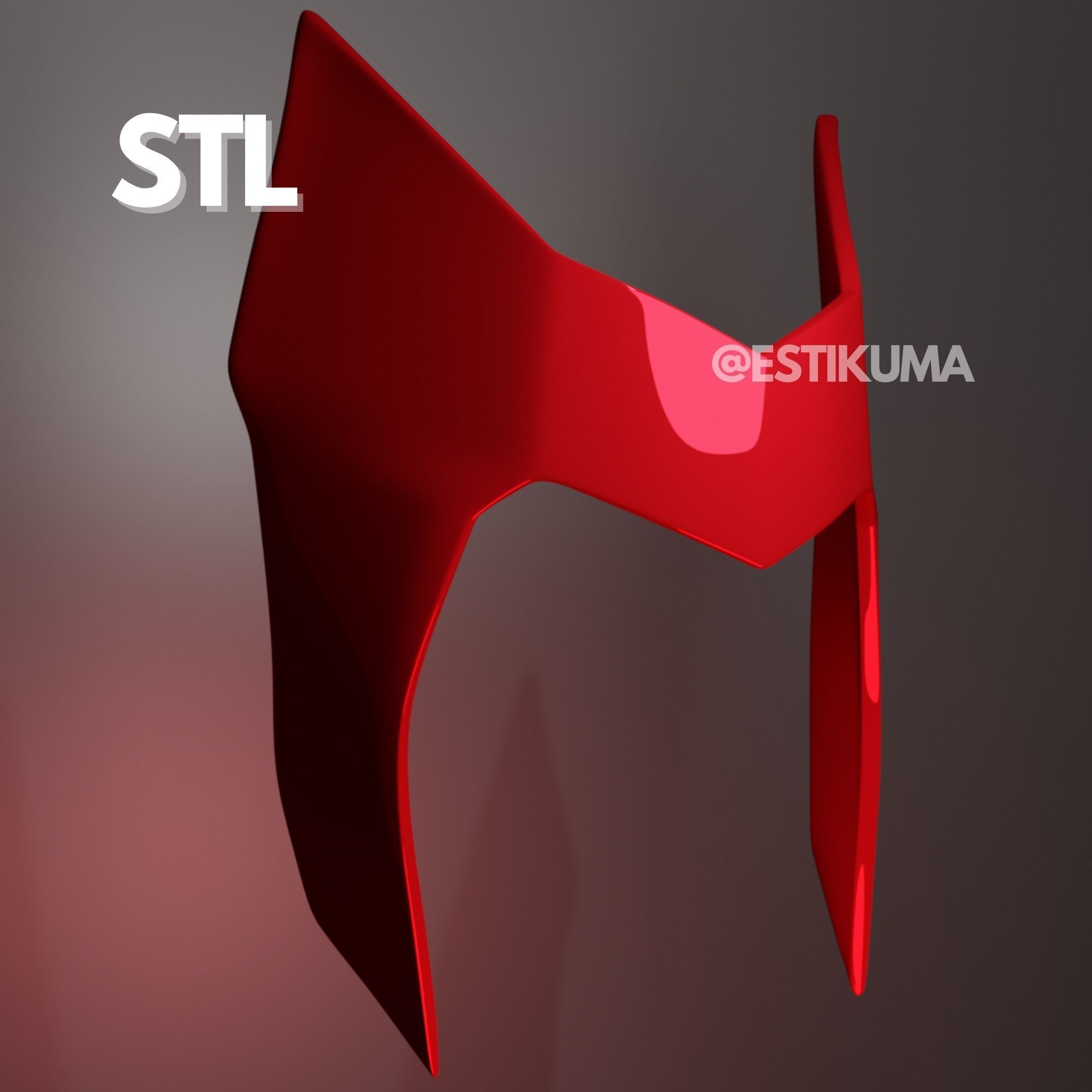 Scarlet Witch Comic Headpiece 3D File 3D print model_6