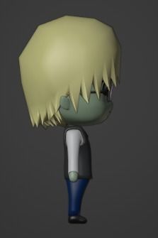 Chibi Model STUDENT MALE with Human Meta Rig Low-poly 3D model_17