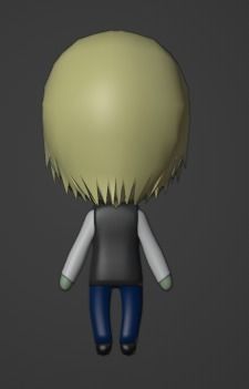 Chibi Model STUDENT MALE with Human Meta Rig Low-poly 3D model_15