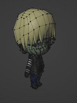 Chibi Model STUDENT MALE with Human Meta Rig Low-poly 3D model_11