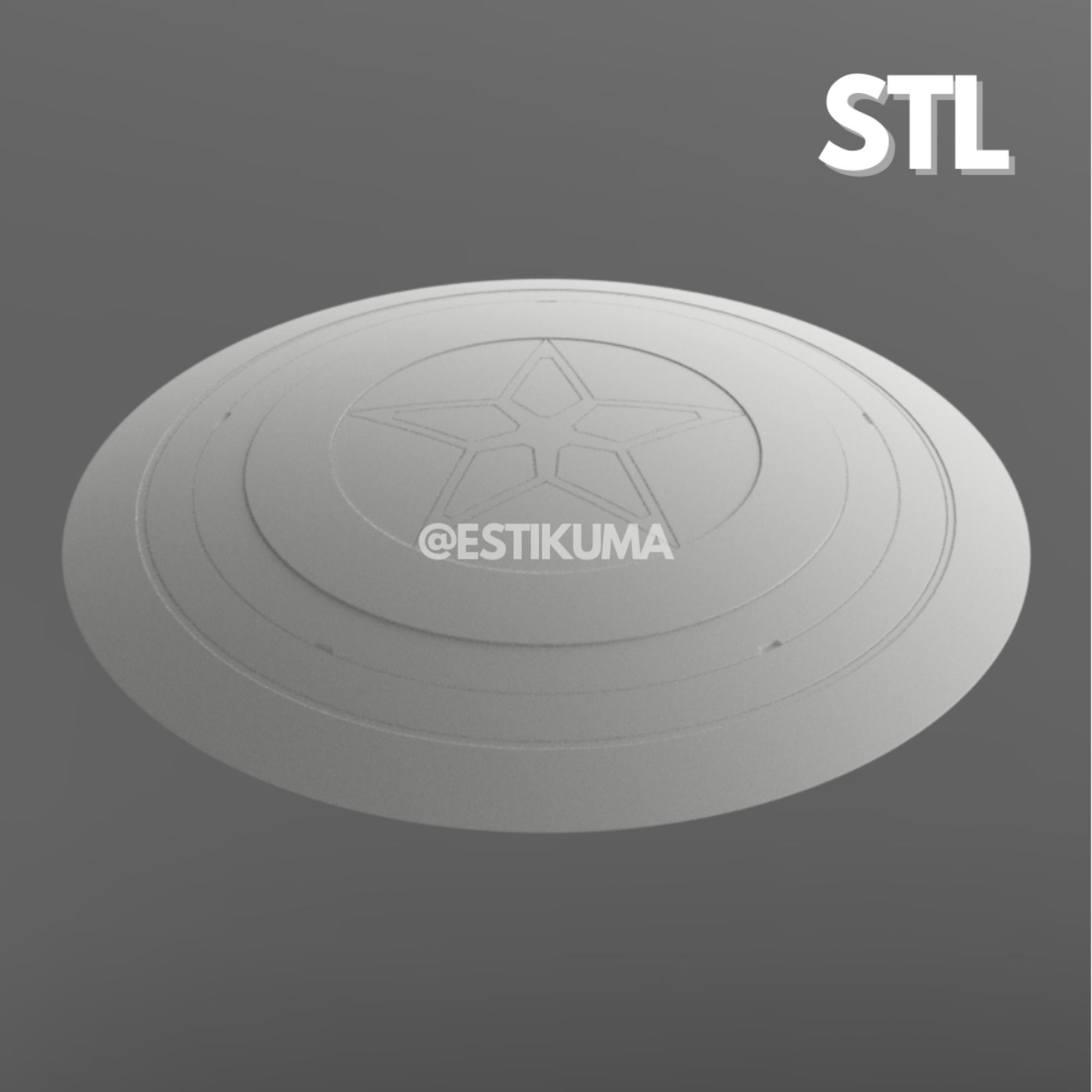 Captain America Shield STL 3D Files 3D print model_4