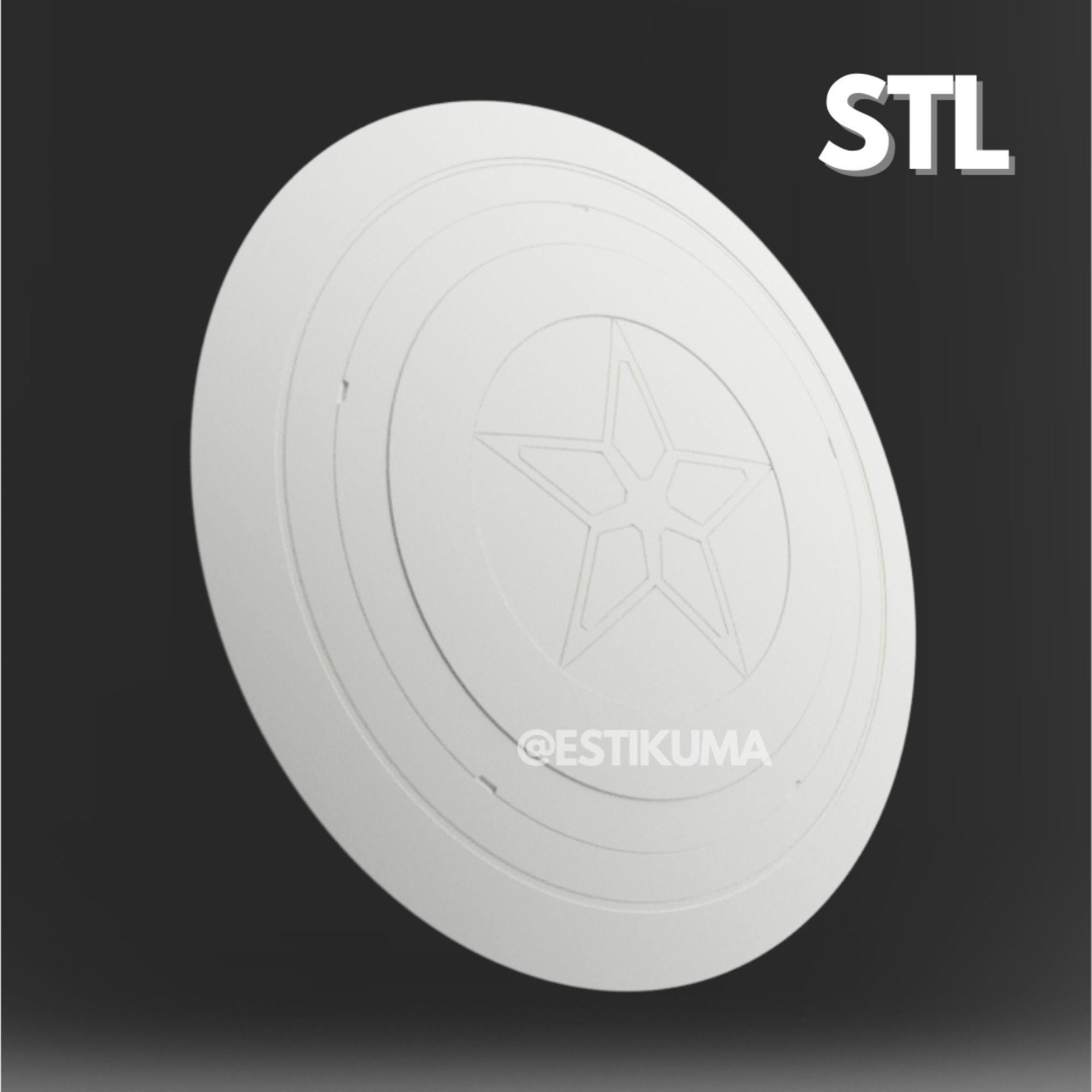 Captain America Shield STL 3D Files 3D print model_2