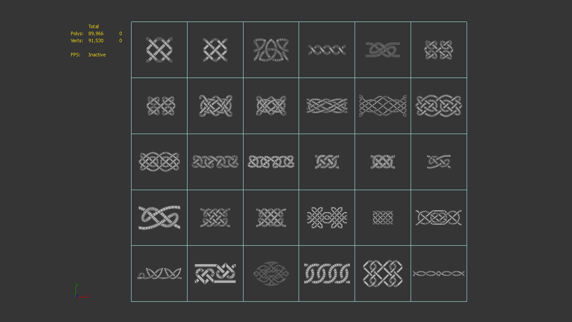 30 Celtic Trim ZBrushes Alpha  3D model 3D model_2