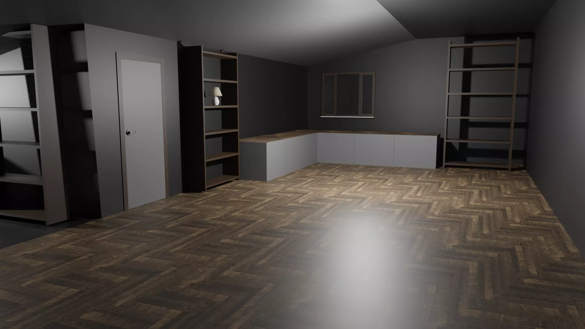 Small Room With Textures Low-poly 3D model_0