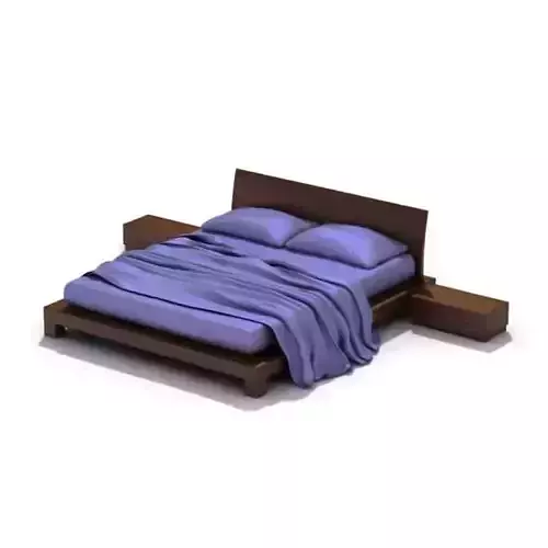 Oak Bed With Side Panels