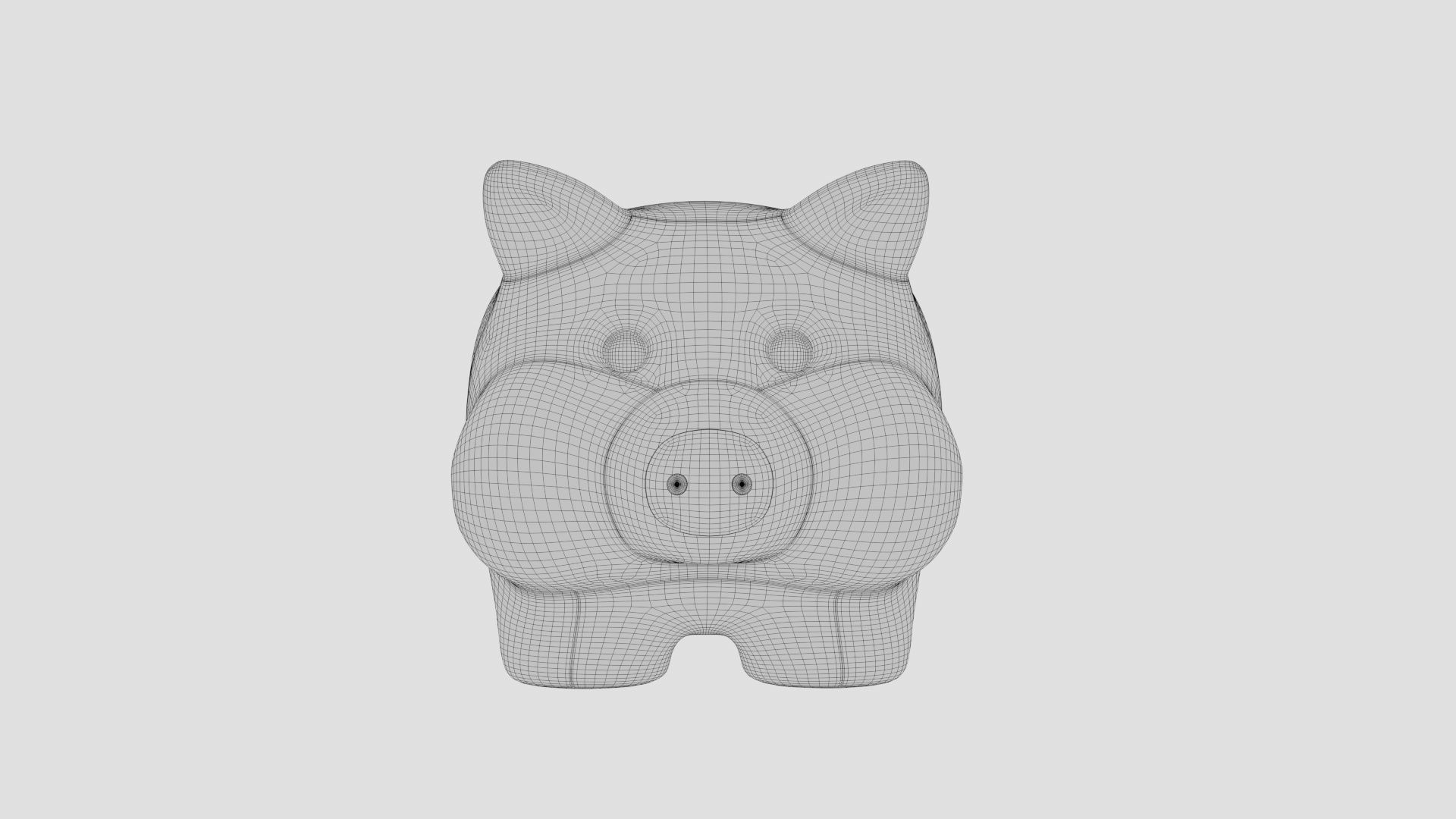 stuffed animal pig 3D model_16