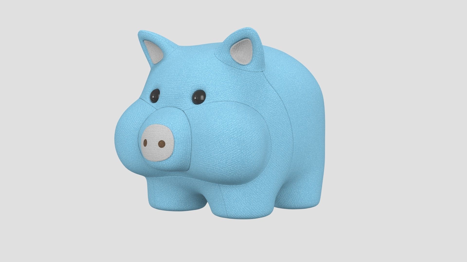 stuffed animal pig 3D model_3