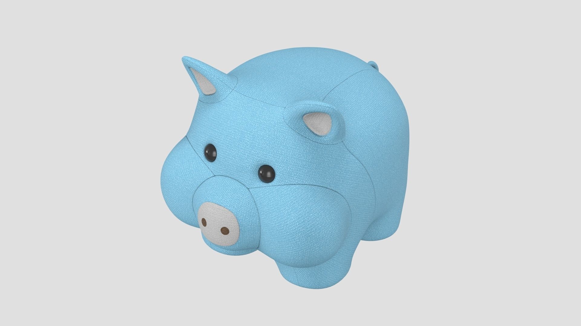 stuffed animal pig 3D model_7