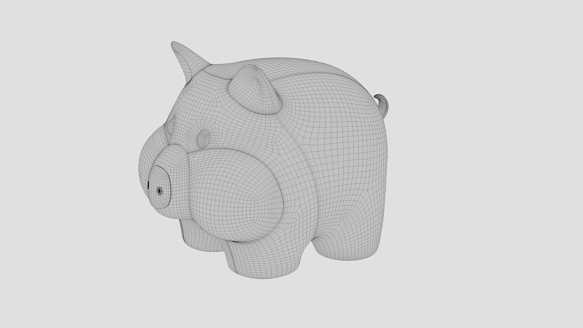 stuffed animal pig 3D model_17