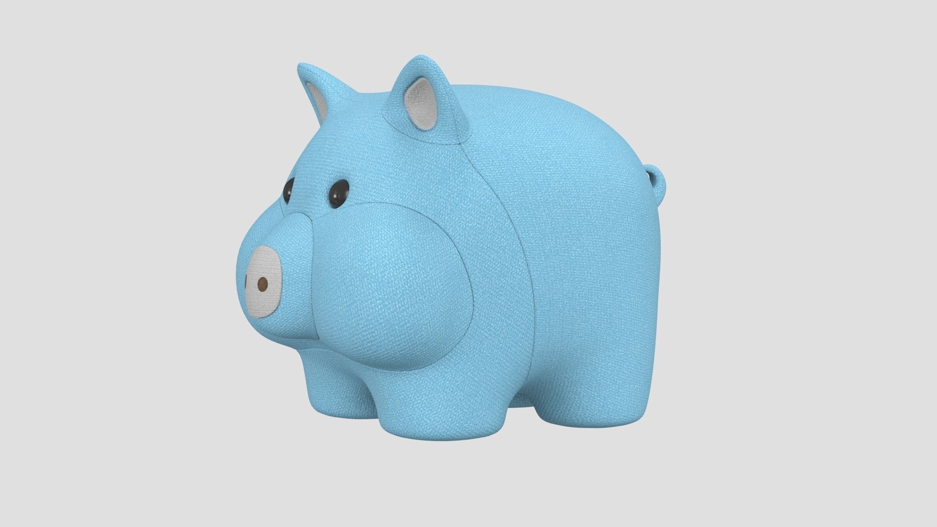 stuffed animal pig 3D model_4