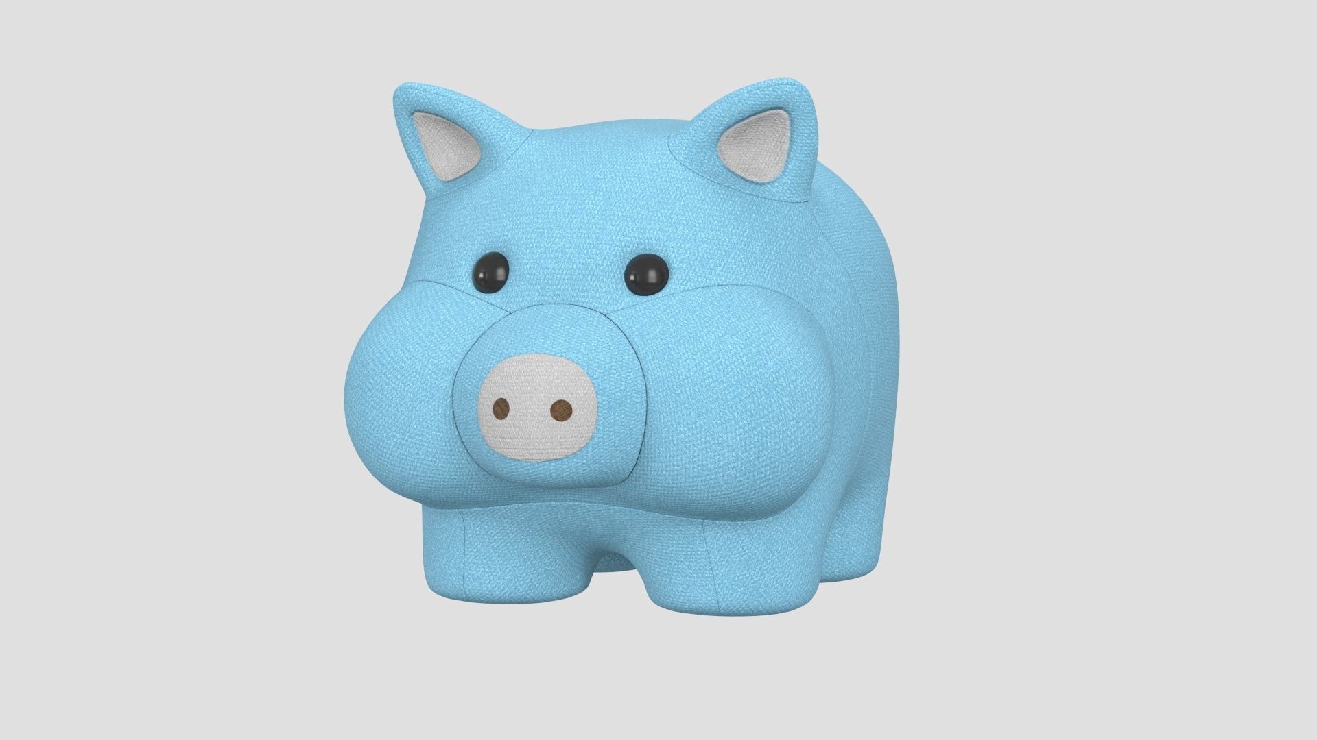 stuffed animal pig 3D model_2