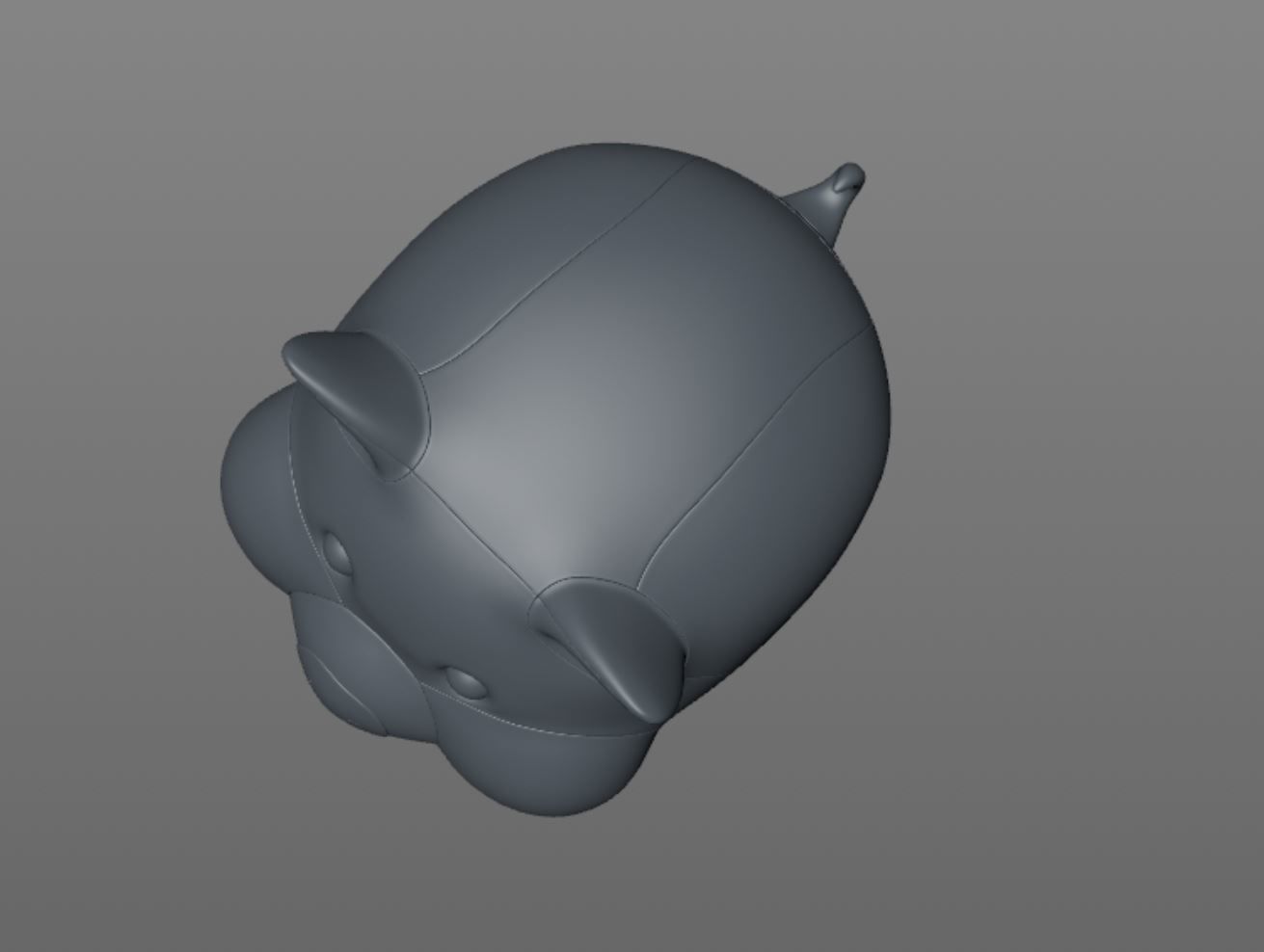 stuffed animal pig 3D model_13