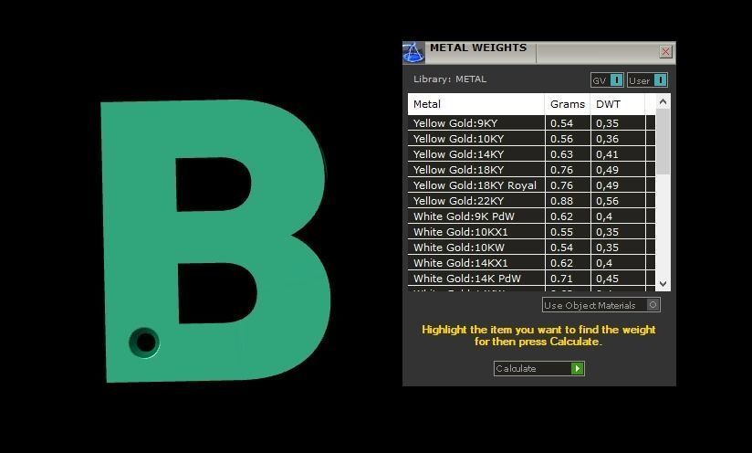 Alphabet B Pendant  3D print model_3