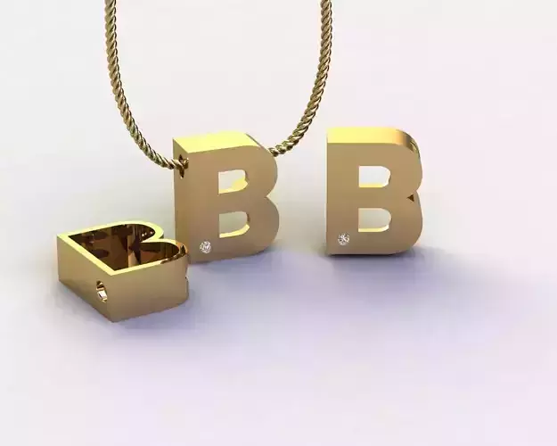 Alphabet B Pendant  3D print model