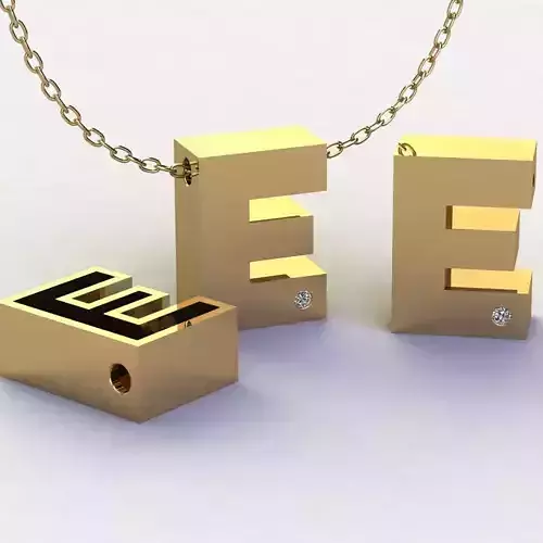 Alphabet E Pendant  3D print model