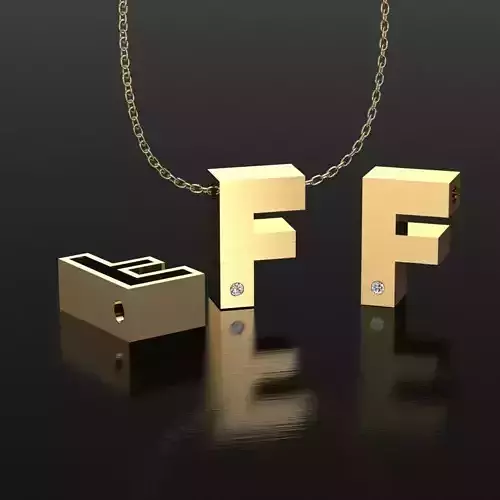 Alphabet F Pendant  3D print model