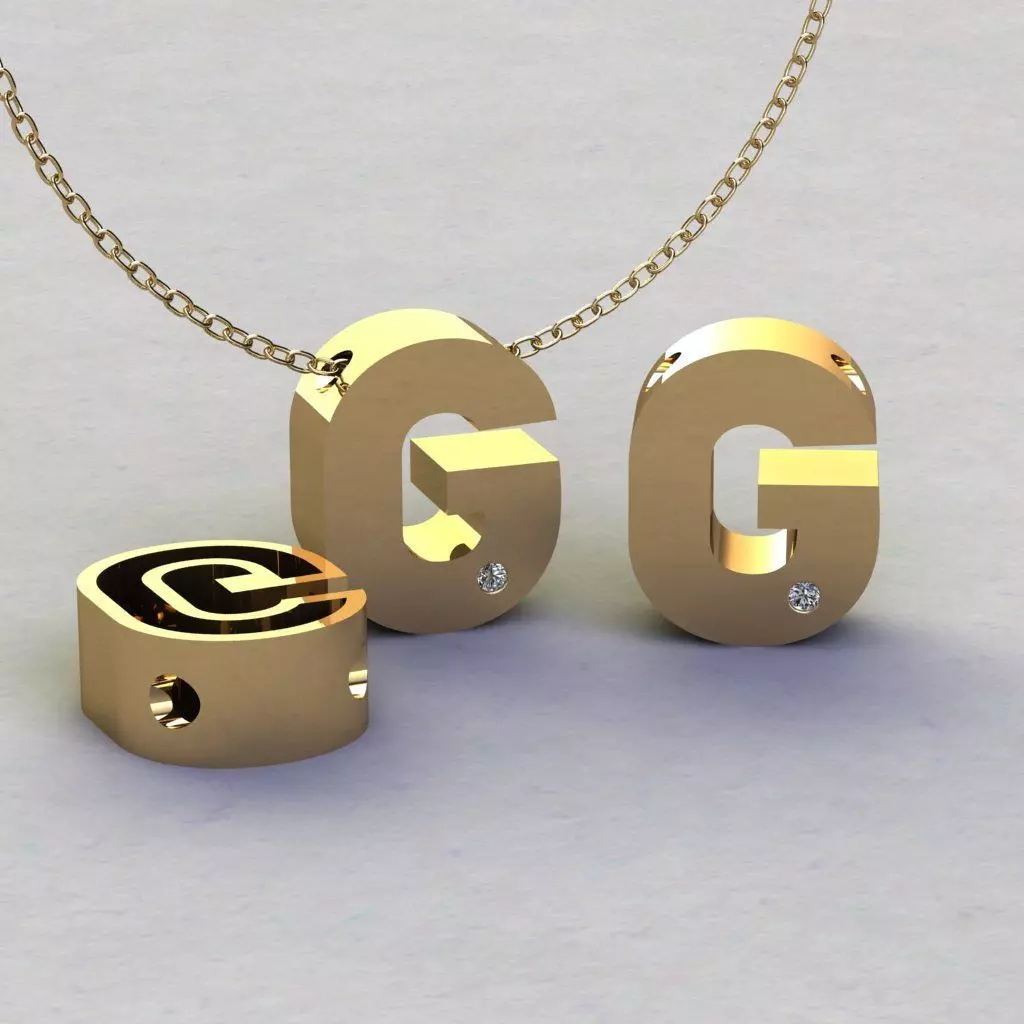 Alphabet G Pendant  3D print model_0
