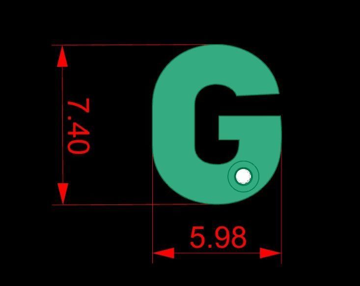 Alphabet G Pendant  3D print model_2