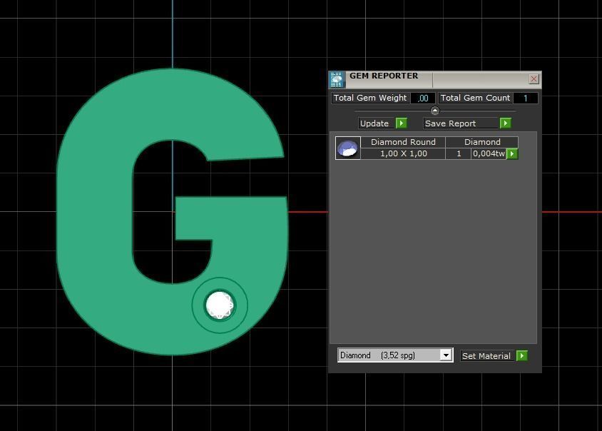 Alphabet G Pendant  3D print model_1