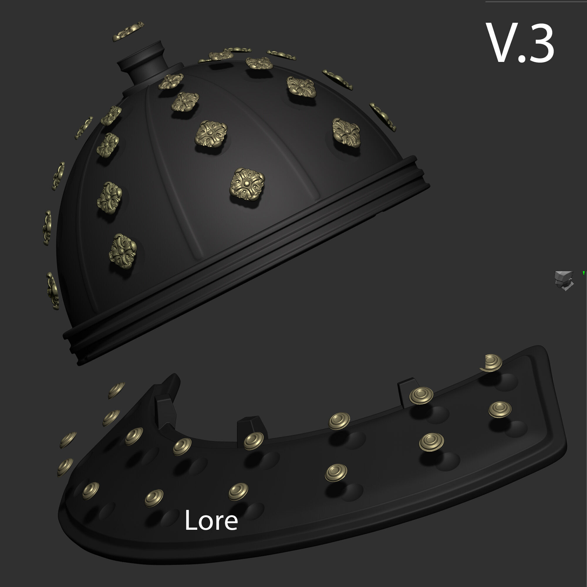 Kabuto I - samurai helmet 3D print model_26