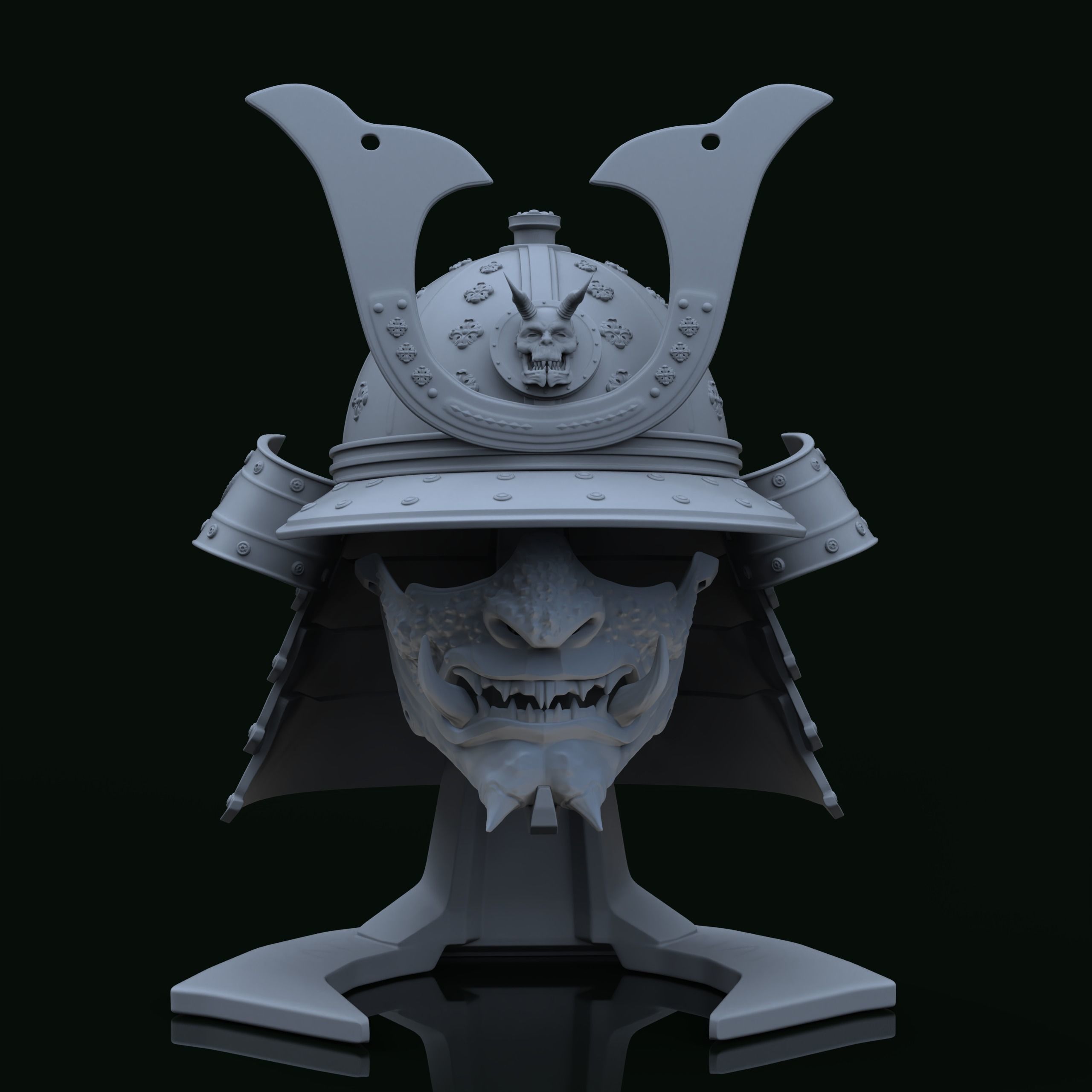 Kabuto I - samurai helmet 3D print model_11