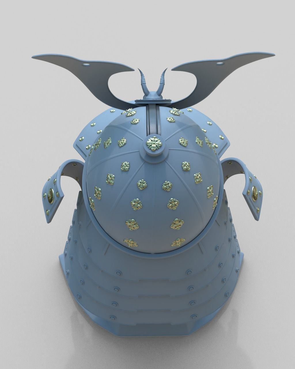 Kabuto I - samurai helmet 3D print model_5