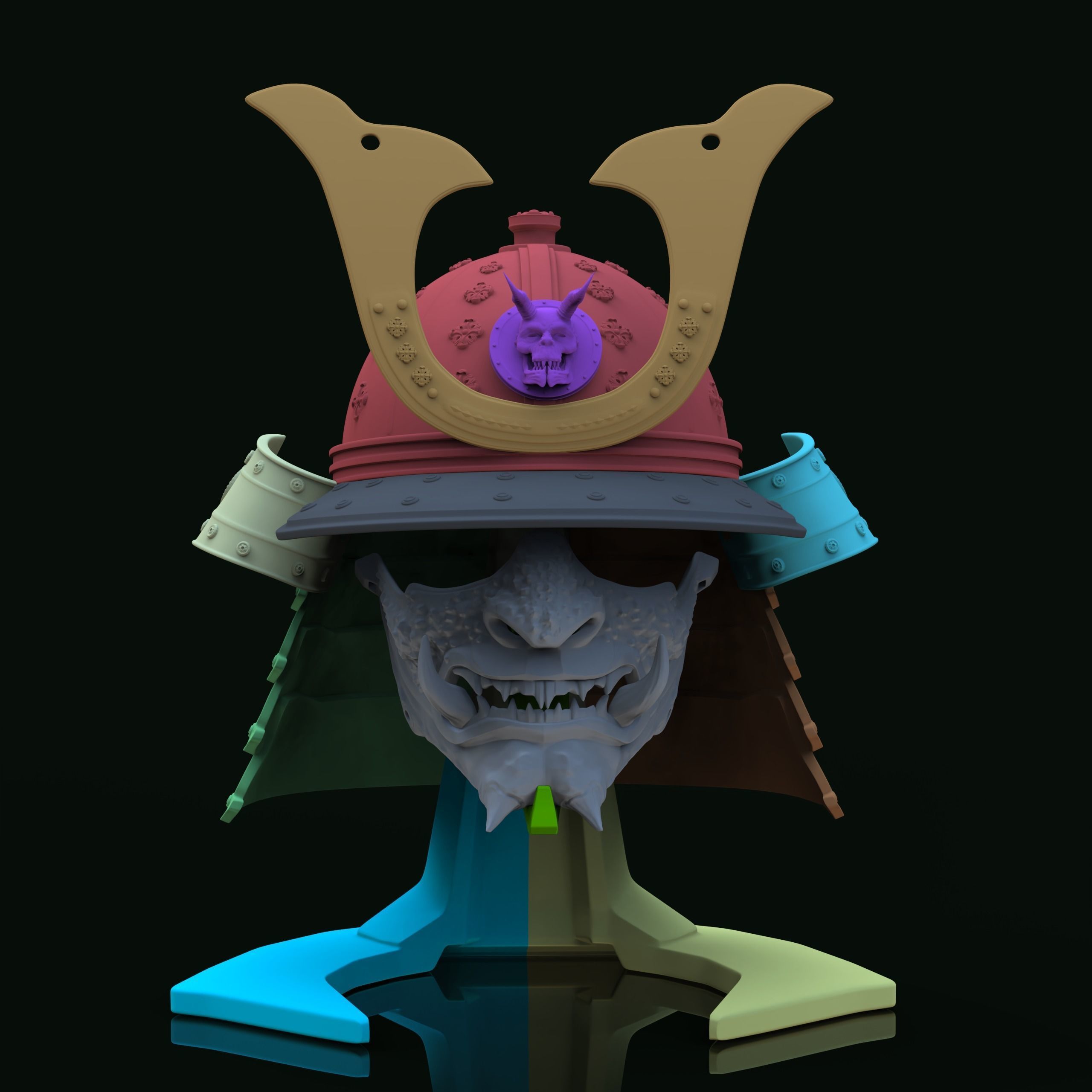 Kabuto I - samurai helmet 3D print model_1