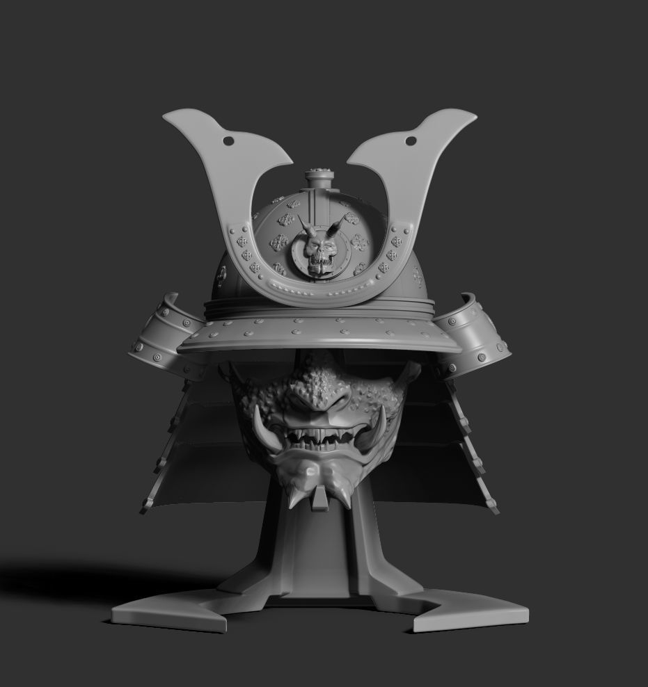 Kabuto I - samurai helmet 3D print model_8