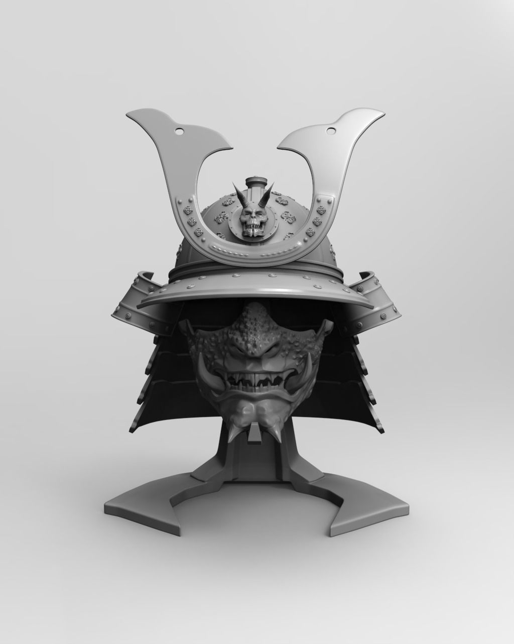 Kabuto I - samurai helmet 3D print model_9