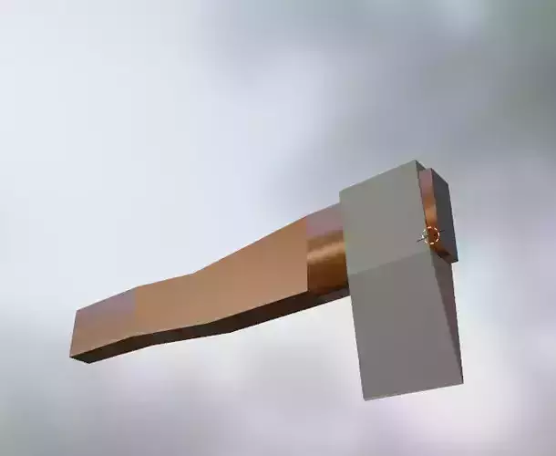 axe66 copper hammer in air