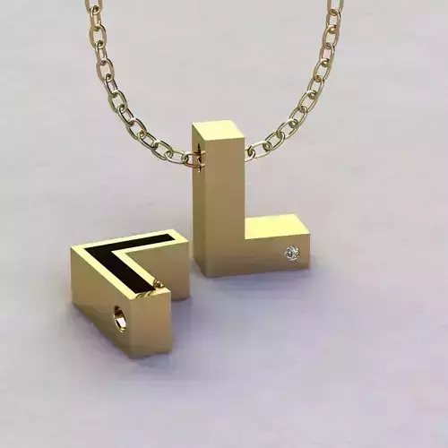 Alphabet L Pendant  3D print model