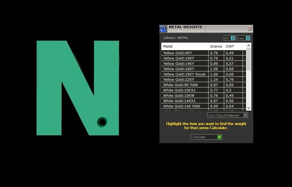 Alphabet N Pendant  3D print model_3