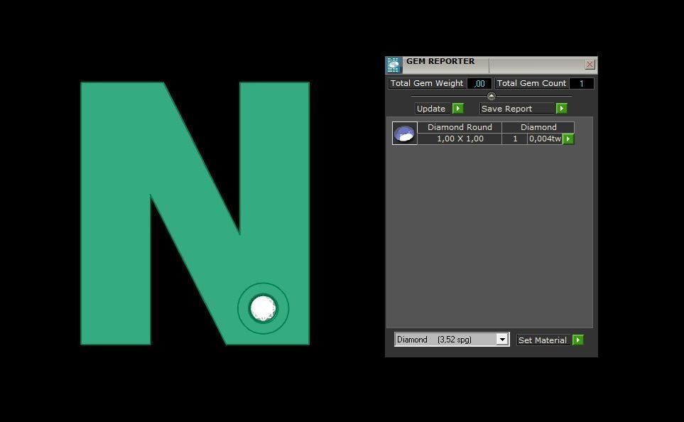 Alphabet N Pendant  3D print model_1