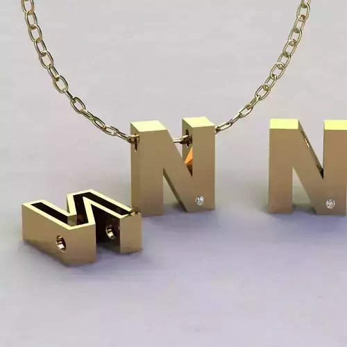 Alphabet N Pendant  3D print model