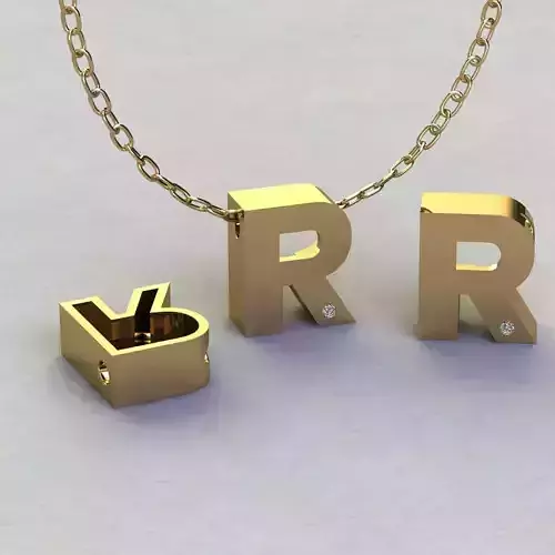 Alphabet R Pendant  3D print model