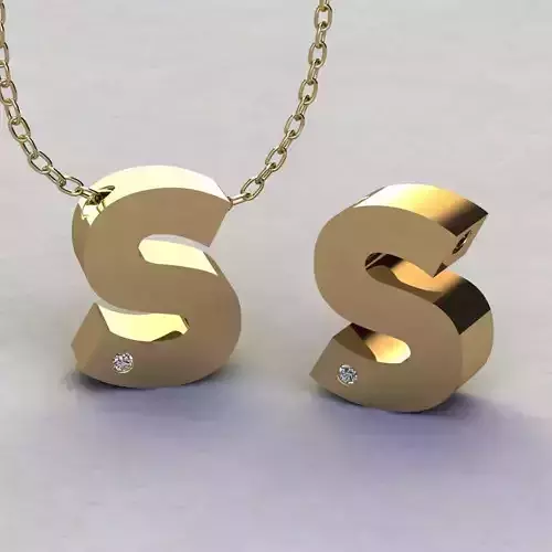 Alphabet S Pendant  3D print model