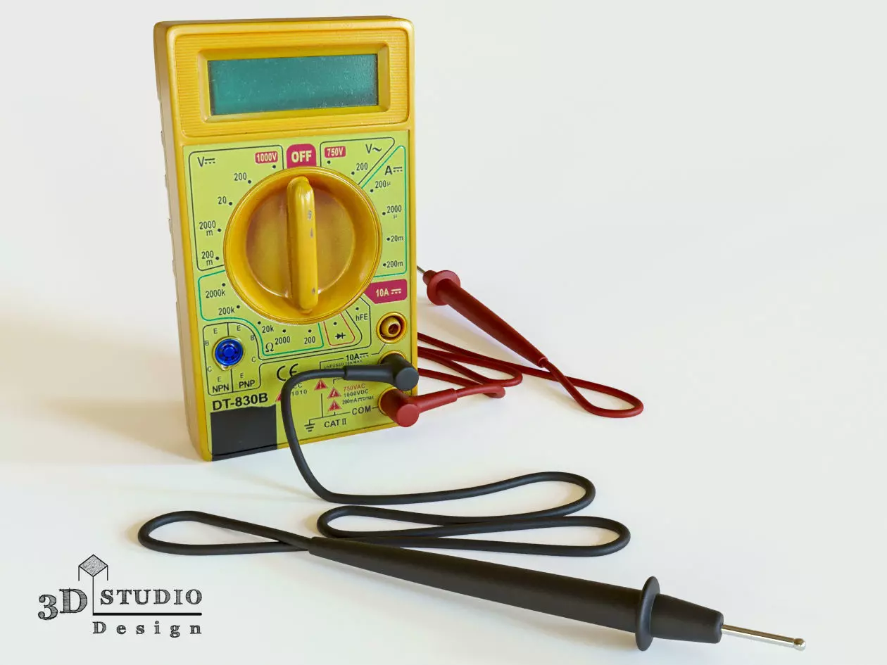 Multimeter digital Low-poly 3D model