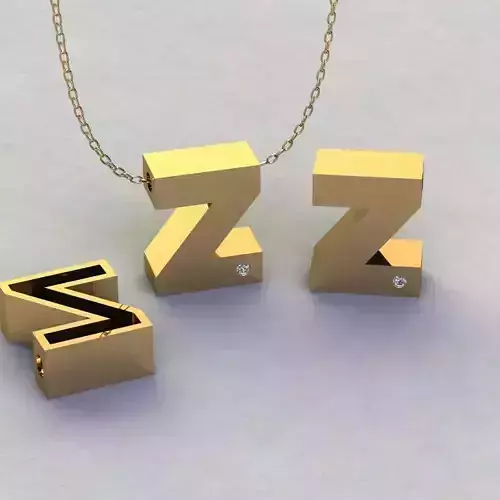 Alphabet Z Pendant 