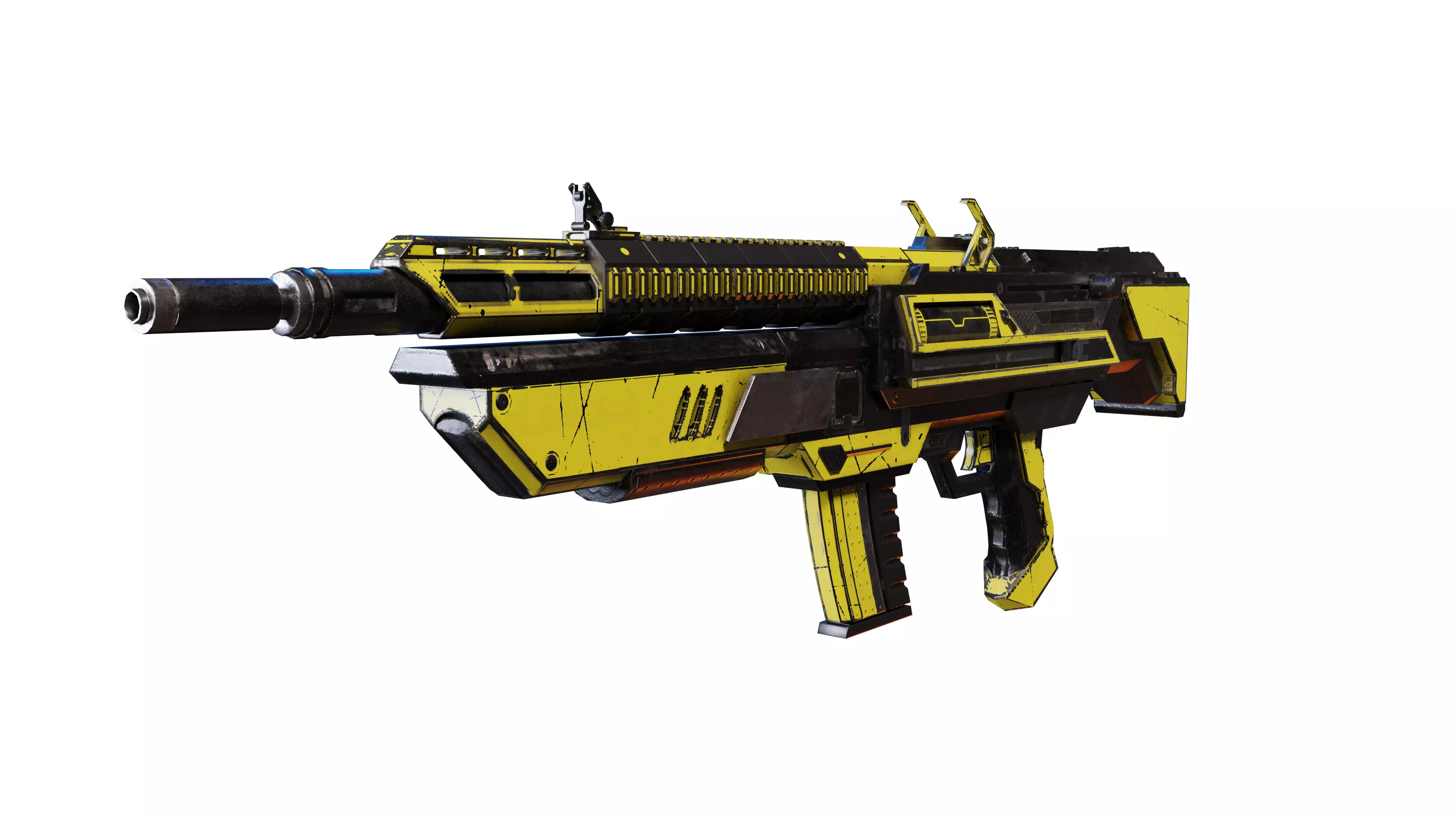 Sci-fi Rifle  Low-poly 3D model_0