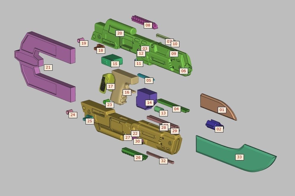 Sovereign Protector STW48 Blaster Rifle Full Size STL 3D print model_1