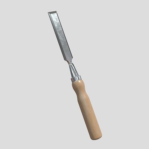 Chisel 2 for woodworking Low-poly 3D model