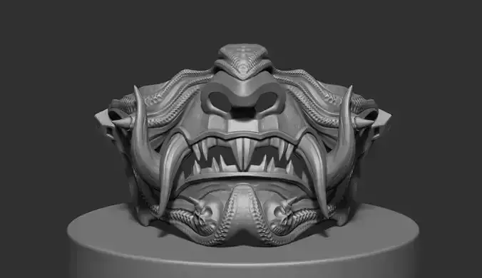 Samurai mask III 3D print model
