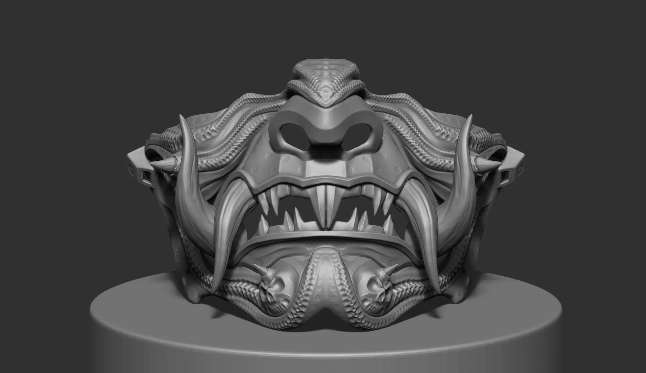 Samurai mask III 3D print model_0
