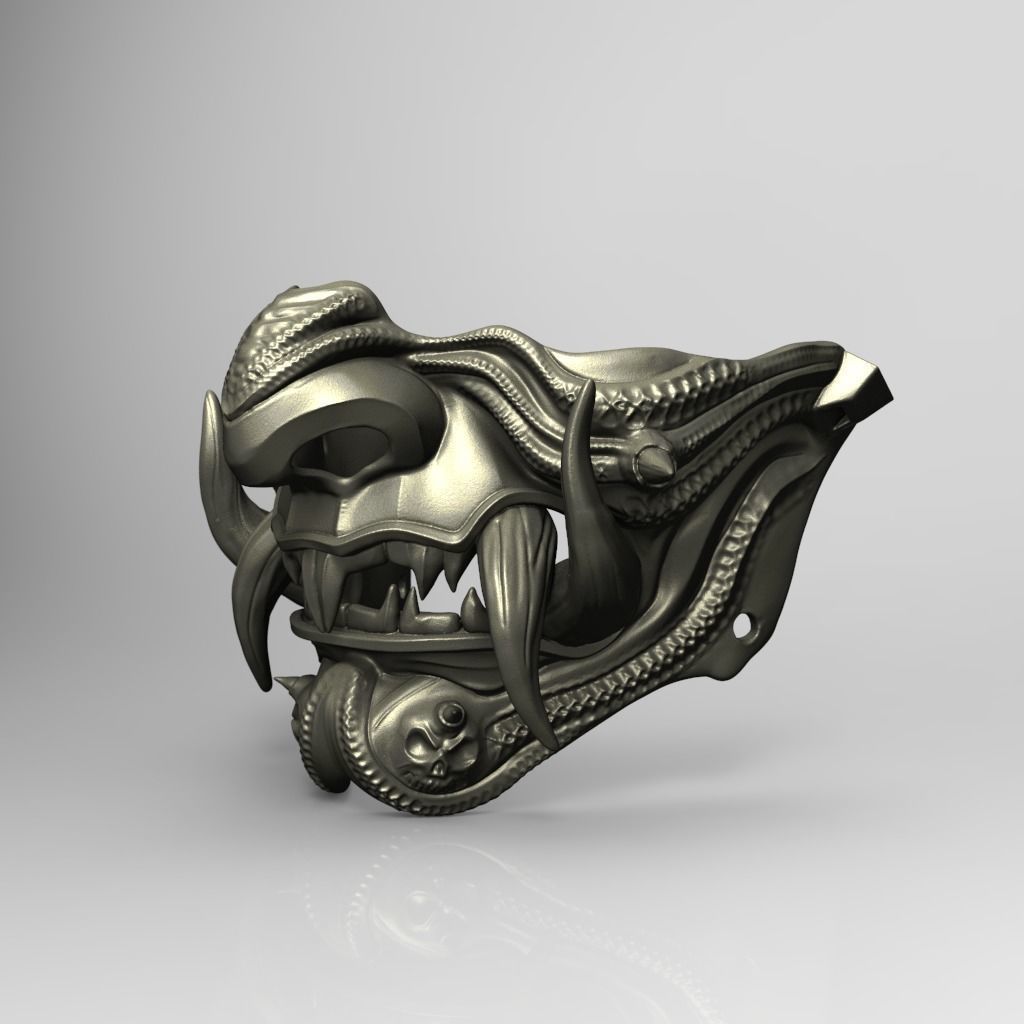 Samurai mask III 3D print model_9
