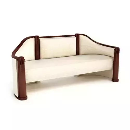 Antique Creamy Wooden Sofa